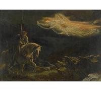 SERENDIPITP Abstract Painting Mural Print Picture Wall Decor Painting Sir Galahad the Quest for the Holy Grail by Famous Artist Vintage Wall Artwork for Home Decor 60x90cm