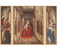 SERENDIPITP Abstract Painting Mural Print Picture Wall Decor Painting Small by Jan Van Eyck Vintage Wall Artwork for Home Decor 60x90cm