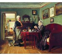 SERENDIPITP Abstract Painting Mural Print Picture Wall Decor Painting Talk on the Farm by Konstantin Yegorovich Makovsky Vintage Wall Artwork for Home Decor 60x90cm