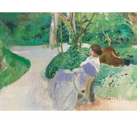 SERENDIPITP Abstract Painting Mural Print Picture Wall Decor Painting the Artist’s Wife in a Park by Adolf Hiremy-hirschl Vintage Wall Artwork for Home Decor 60x90cm