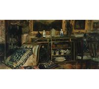 SERENDIPITP Abstract Painting Mural Print Picture Wall Decor Painting the Artist's Salon At Auteuil by Jacques Emile Blanche Vintage Wall Artwork for Home Decor 60x90cm