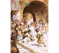 SERENDIPITP Abstract Painting Mural Print Picture Wall Decor Painting the City of Refuge by William Brassey Hole Vintage Wall Artwork for Home Decor 60x90cm