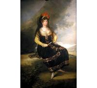 SERENDIPITP Abstract Painting Mural Print Picture Wall Decor Painting the Countess of Fernán Núñez by Francisco De Goya Vintage Wall Artwork for Home Decor 60x90cm