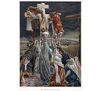 SERENDIPITP Abstract Painting Mural Print Picture Wall Decor Painting the Descent From the Cross by Jacques Vintage Wall Artwork for Home Decor 60x90cm