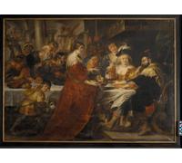 SERENDIPITP Abstract Painting Mural Print Picture Wall Decor Painting the Feast of Herod Bringing the Head of St John the Baptist by Peter Paul Rubens Vintage Wall Artwork for Home Decor 60x90cm