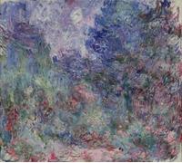 SERENDIPITP Abstract Painting Mural Print Picture Wall Decor Painting the House At Giverny Viewed From the Rose Garden by Claude Monet Vintage Wall Artwork for Home Decor 60x90cm