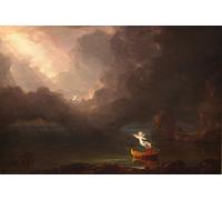 SERENDIPITP Abstract Painting Mural Print Picture Wall Decor Painting the of Life Old Age by Thomas Cole Vintage Wall Artwork for Home Decor 60x90cm