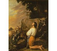 SERENDIPITP Abstract Painting Mural Print Picture Wall Decor Painting the Prodigal Son S by Salvator Rosa Vintage Wall Artwork for Home Decor 60x90cm