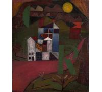 SERENDIPITP Abstract Painting Mural Print Picture Wall Decor Painting Villa House At the Roadside by Paul Klee Vintage Wall Artwork for Home Decor 60x90cm