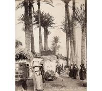 SERENDIPITP Abstract Painting Mural Print Picture Wall Decor Painting Village on the Banks of the Nile by Félix Bonfils Vintage Wall Artwork for Home Decor 60x90cm