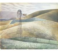 SERENDIPITP Abstract Painting Mural Print Picture Wall Decor Painting Windmill by Eric Ravilious Vintage Wall Artwork for Home Decor 60x90cm
