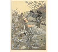 SERENDIPITP Aesthetic Poster Photo Wall Print Retro Picture a Battle Scene by Eugene Grasset Modern Wall Artwork for Home Decor 60x90cm