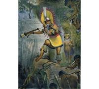 SERENDIPITP Aesthetic Poster Photo Wall Print Retro Picture a Coroado Indian Giving the Signal for Attack by Jean Baptiste Debret Modern Wall Artwork for Home Decor 60x90cm