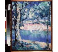 SERENDIPITP Aesthetic Poster Photo Wall Print Retro Picture a River in Forest by Kazimir Severinovich Malevich Modern Wall Artwork for Home Decor 60x90cm