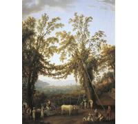 SERENDIPITP Aesthetic Poster Photo Wall Print Retro Picture Autumn Harvest Near Sorrento by Jacob Hackert Modern Wall Artwork for Home Decor 60x90cm