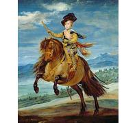 SERENDIPITP Aesthetic Poster Photo Wall Print Retro Picture Balthasar Carlos on Horseback by Diego Velázquez Modern Wall Artwork for Home Decor 60x90cm