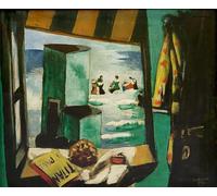 SERENDIPITP Aesthetic Poster Photo Wall Print Retro Picture Bathing Cabin Green by Max Beckmann Modern Wall Artwork for Home Decor 60x90cm