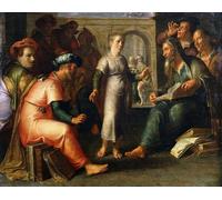 SERENDIPITP Aesthetic Poster Photo Wall Print Retro Picture Christ Among the Doctors by Joachim Wtewael or Utewael Modern Wall Artwork for Home Decor 60x90cm