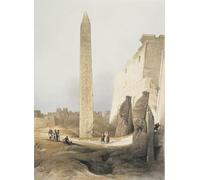 SERENDIPITP Aesthetic Poster Photo Wall Print Retro Picture Egypt Obelisk At Temple At Luxor Engraving by David Roberts Modern Wall Artwork for Home Decor 60x90cm