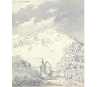 SERENDIPITP Aesthetic Poster Photo Wall Print Retro Picture Farmhouses from a Hillside by Caspar David Friedrich Modern Wall Artwork for Home Decor 60x90cm
