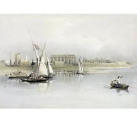 SERENDIPITP Aesthetic Poster Photo Wall Print Retro Picture General View of the Ruins of Luxor by David Roberts Modern Wall Artwork for Home Decor 60x90cm