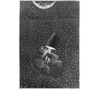 SERENDIPITP Aesthetic Poster Photo Wall Print Retro Picture Illustration for Jules Verne's de La Terre À La Lune by Emile-antoine Bayard Modern Wall Artwork for Home Decor 60x90cm