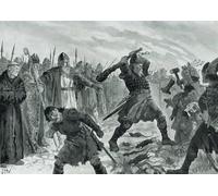 SERENDIPITP Aesthetic Poster Photo Wall Print Retro Picture King Olav the Saint Breaking the Image of the God Mor by John Harris Valda Modern Wall Artwork for Home Decor 60x90cm