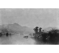 SERENDIPITP Aesthetic Poster Photo Wall Print Retro Picture Lake George New York by Frederick Kensett Modern Wall Artwork for Home Decor 60x90cm