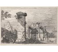 SERENDIPITP Aesthetic Poster Photo Wall Print Retro Picture Landscape with Ruined Monuments by Canaletto Modern Wall Artwork for Home Decor 60x90cm