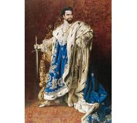 SERENDIPITP Aesthetic Poster Photo Wall Print Retro Picture Ludwig Ii As the Grand Master of the Order of the Knights of St George by Gabriel Schachinger Modern Wall Artwork for Home Decor 60x90cm