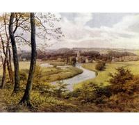 SERENDIPITP Aesthetic Poster Photo Wall Print Retro Picture Marlow From Quarry Woods by Alfred Robert Quinton Modern Wall Artwork for Home Decor 60x90cm