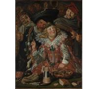 SERENDIPITP Aesthetic Poster Photo Wall Print Retro Picture Merrymakers At Shrovetide by Frans Hals Modern Wall Artwork for Home Decor 60x90cm