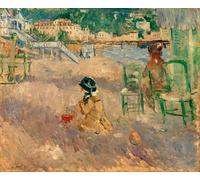 SERENDIPITP Aesthetic Poster Photo Wall Print Retro Picture Nice Beach by Berthe Morisot Modern Wall Artwork for Home Decor 60x90cm