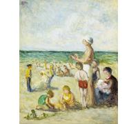 SERENDIPITP Aesthetic Poster Photo Wall Print Retro Picture on the Beach in Normandy by Maximilien Luce Modern Wall Artwork for Home Decor 60x90cm
