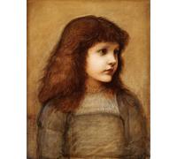 SERENDIPITP Aesthetic Poster Photo Wall Print Retro Picture Portrait of Gertie Lewis Half Length by Edward Burne Jones Modern Wall Artwork for Home Decor 60x90cm