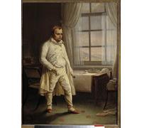 SERENDIPITP Aesthetic Poster Photo Wall Print Retro Picture Portrait of Napoleon I a Sainte Helene in a At Longwood Dictating His Memorials by Charles Auguste Steuben for Home Decor 60x90cm
