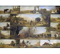 SERENDIPITP Aesthetic Poster Photo Wall Print Retro Picture Punishment of a Hunter by Paulus Potter Modern Wall Artwork for Home Decor 60x90cm