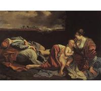 SERENDIPITP Aesthetic Poster Photo Wall Print Retro Picture Rest on the Flight Into Egypt by Orazio Gentleschi Modern Wall Artwork for Home Decor 60x90cm