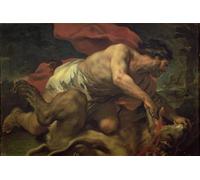 SERENDIPITP Aesthetic Poster Photo Wall Print Retro Picture Samson and the Lion by Famous Artist Modern Wall Artwork for Home Decor 60x90cm