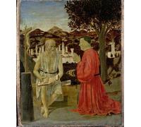 SERENDIPITP Aesthetic Poster Photo Wall Print Retro Picture St with a Man Kneeling in Devotion by Piero Della Francesca Modern Wall Artwork for Home Decor 60x90cm