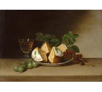SERENDIPITP Aesthetic Poster Photo Wall Print Retro Picture Still Life with Cake by Raphaelle Peale Modern Wall Artwork for Home Decor 60x90cm
