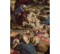 SERENDIPITP Aesthetic Poster Photo Wall Print Retro Picture the Gathering of Manna Central Detail Sewing Woman by Jacopo Robusti Tintoretto Modern Wall Artwork for Home Decor 60x90cm