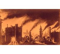 SERENDIPITP Aesthetic Poster Photo Wall Print Retro Picture the Great Fire of London by Seymour Lucas Modern Wall Artwork for Home Decor 60x90cm