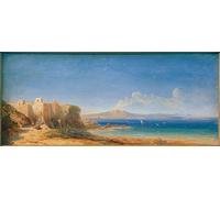 SERENDIPITP Aesthetic Poster Photo Wall Print Retro Picture the Gulf of Naples by Karl Blechen Modern Wall Artwork for Home Decor 60x90cm