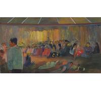 SERENDIPITP Aesthetic Poster Photo Wall Print Retro Picture the House of Songs by Paul Gauguin Modern Wall Artwork for Home Decor 60x90cm