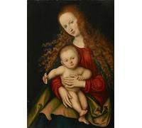 SERENDIPITP Aesthetic Poster Photo Wall Print Retro Picture the Old Lover by Lucas Cranach the Elder Modern Wall Artwork for Home Decor 60x90cm