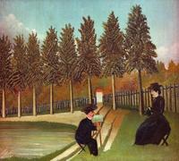 SERENDIPITP Aesthetic Poster Photo Wall Print Retro Picture the Painter and His Wife by Henri Rousseau Modern Wall Artwork for Home Decor 60x90cm
