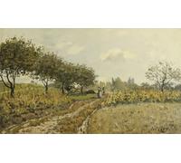 SERENDIPITP Aesthetic Poster Photo Wall Print Retro Picture the Path in the Countryside Le Chemin Dans La Campagne by Alfred Sisle Modern Wall Artwork for Home Decor 60x90cm