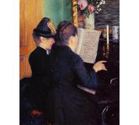 SERENDIPITP Aesthetic Poster Photo Wall Print Retro Picture the Piano Lesson by Gustave Caillebotte Modern Wall Artwork for Home Decor 60x90cm