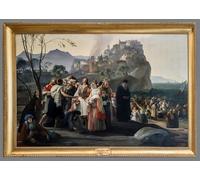 SERENDIPITP Aesthetic Poster Photo Wall Print Retro Picture the Refugees Pf Parha by Francesco Hayez Modern Wall Artwork for Home Decor 60x90cm
